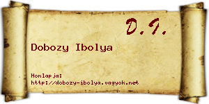 Dobozy Ibolya névjegykártya