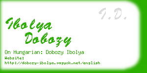 ibolya dobozy business card